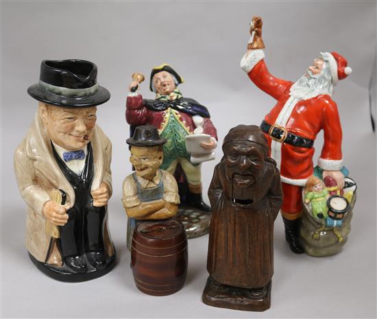 A group of Doulton figures etc